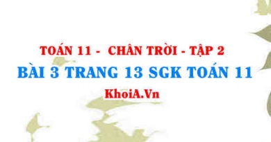 Bài 3 trang 13 Toán 11 Tập 2 Chân trời sáng tạo